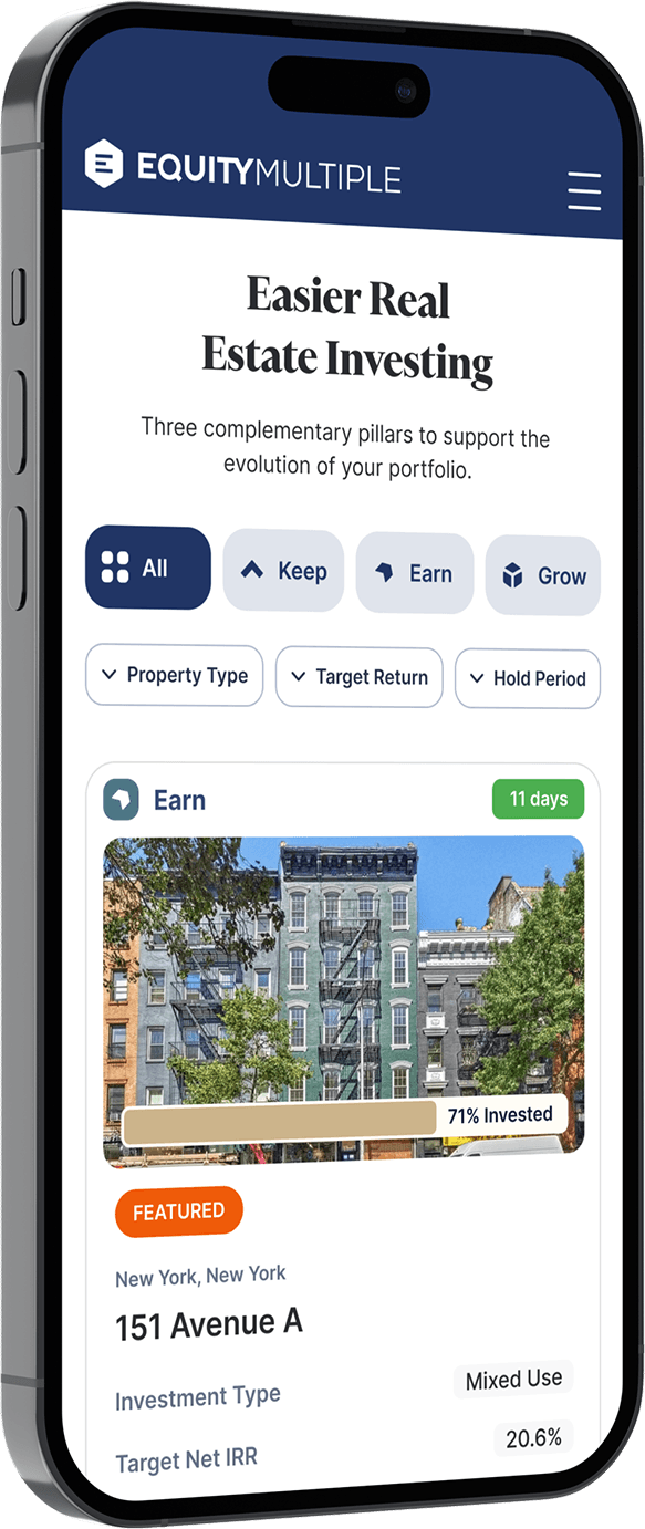 EquityMultiple on mobile